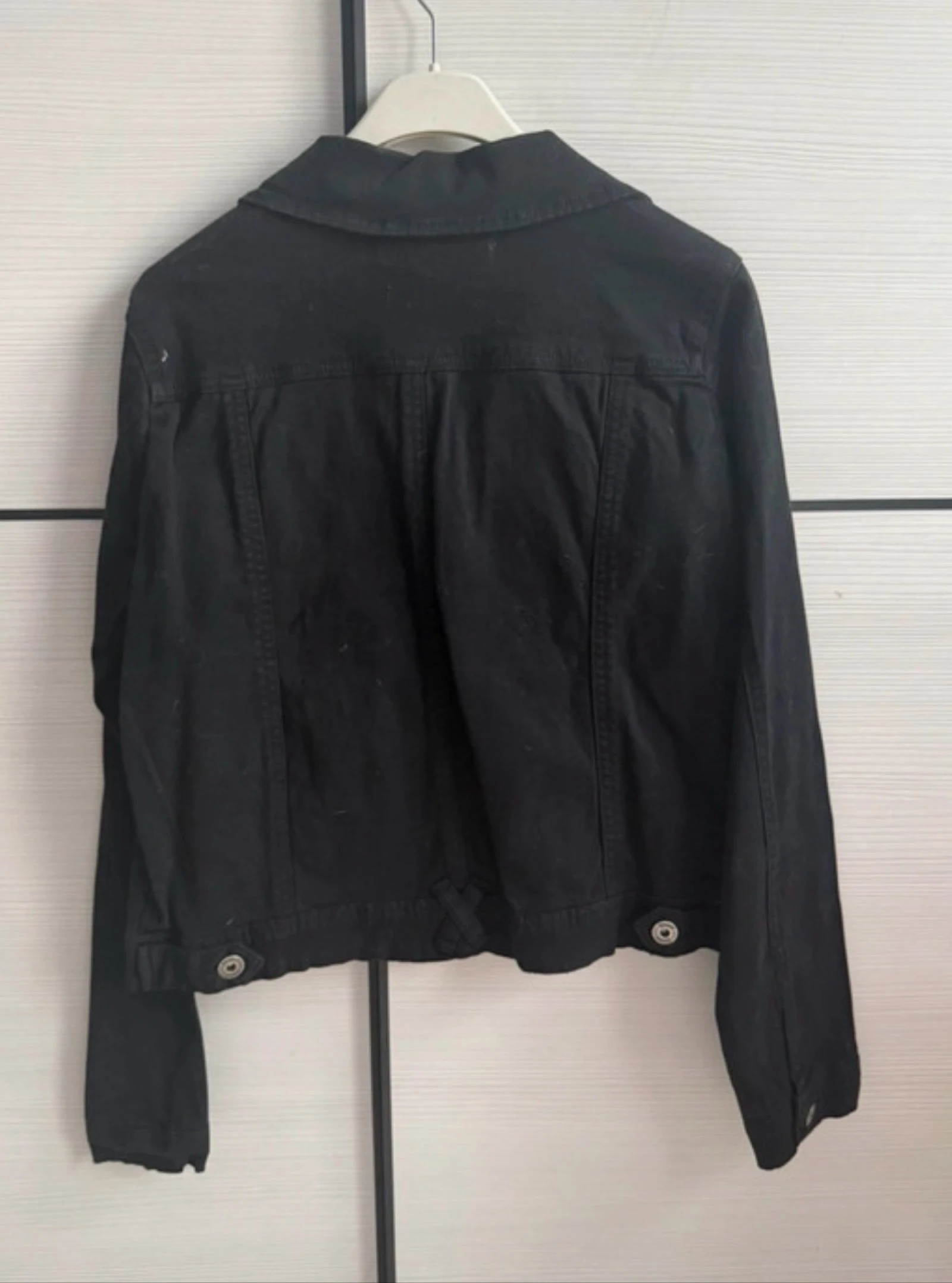 Jaqueta jeans preta Shana Tamanho M – photo 3